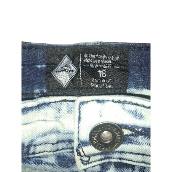 Road Narrows Size 16 Stone Wash Distressed Jeans - Picture 3 of 4